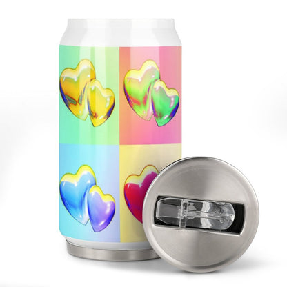 Custom Coke Can Tumbler | Personalized Stainless Steel Cup with Straw