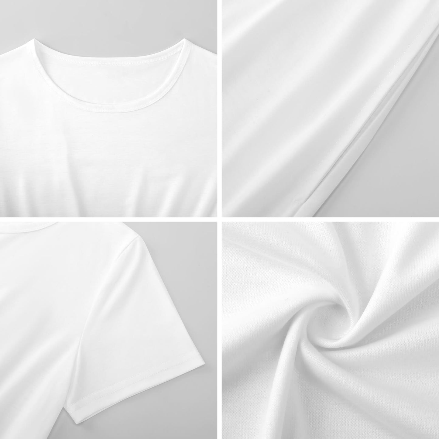 Custom Short Sleeve Round Neck Dress | Personalized Photo Midi Dress