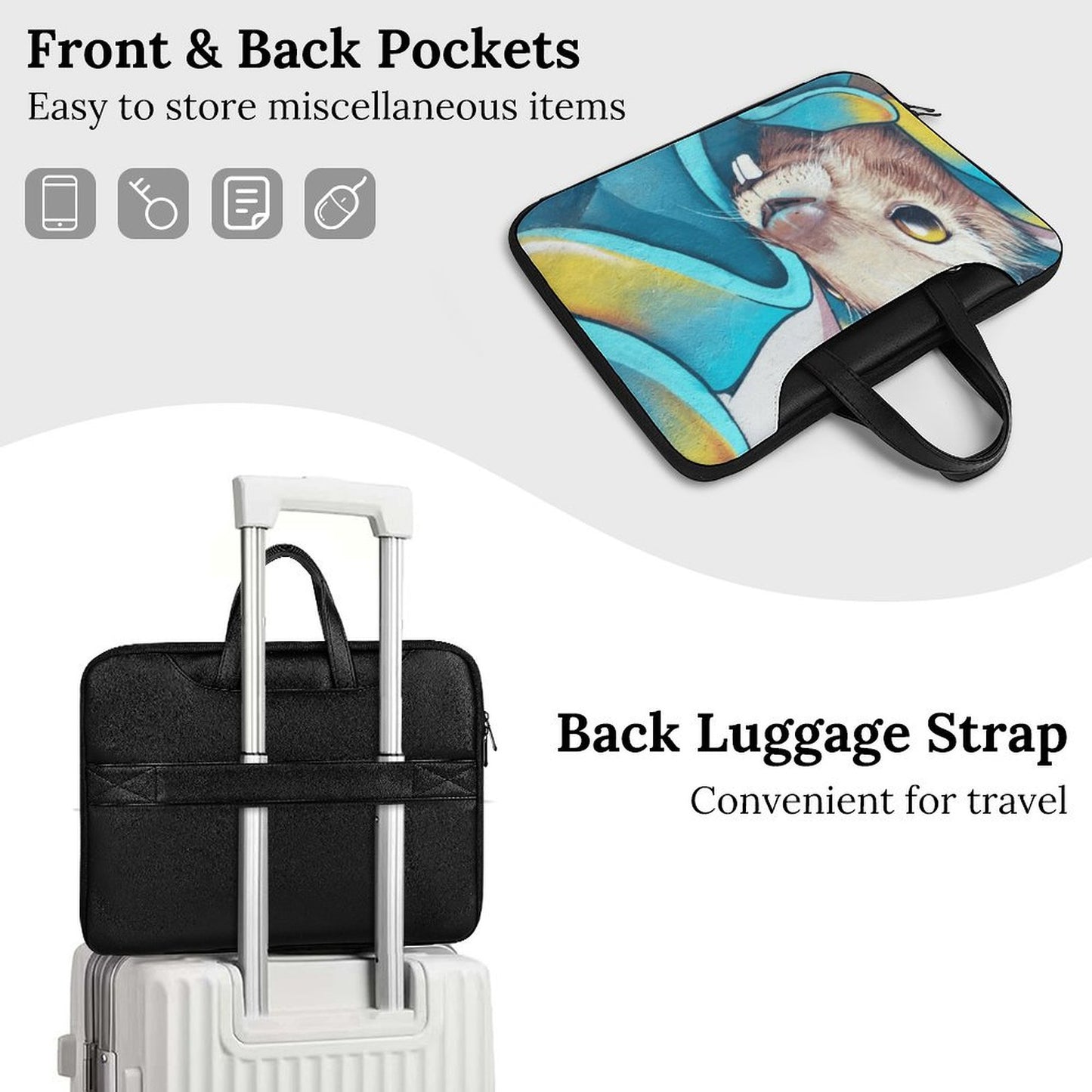 Custom PU Leather Laptop Bag | Personalized Corporate Gift Briefcase