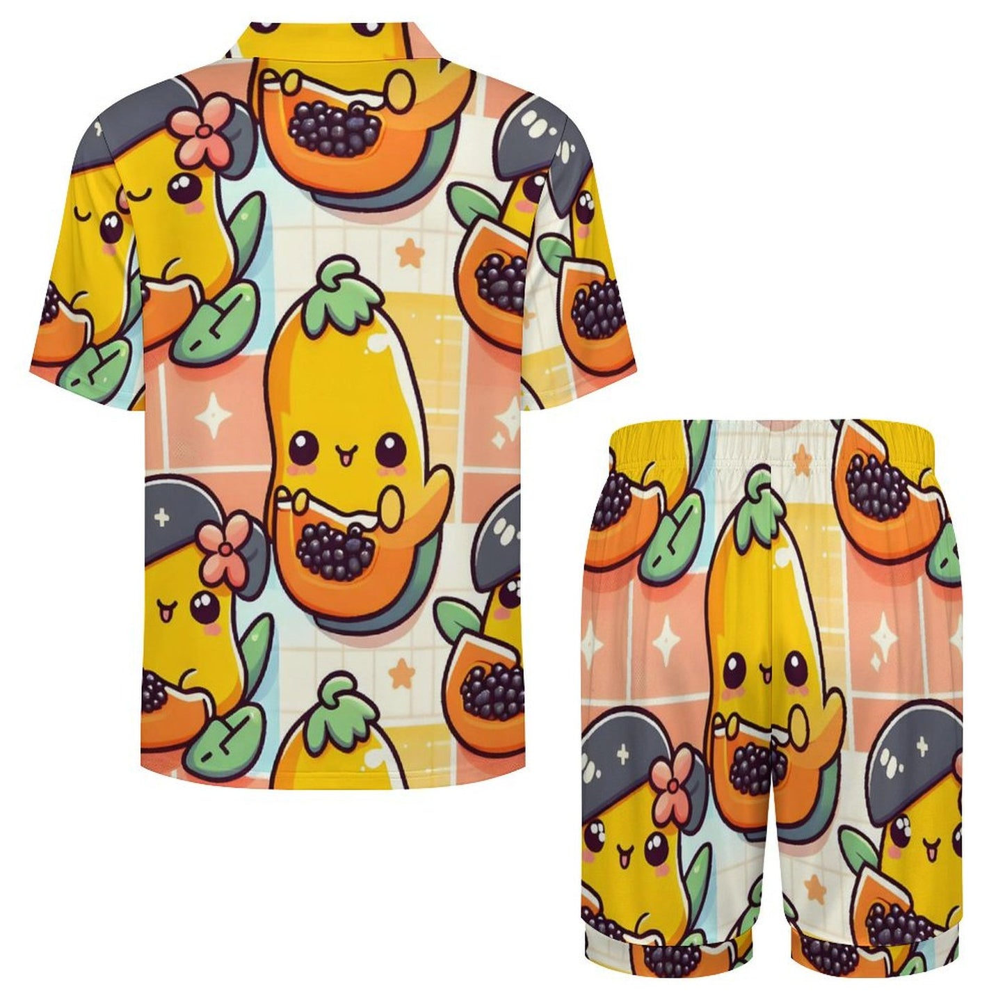 Custom Men's Pajama Set | Personalized Ice Silk Sleepwear with Photo