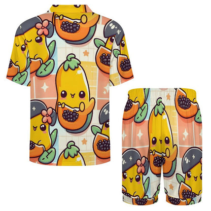 Custom Men's Pajama Set | Personalized Ice Silk Sleepwear with Photo