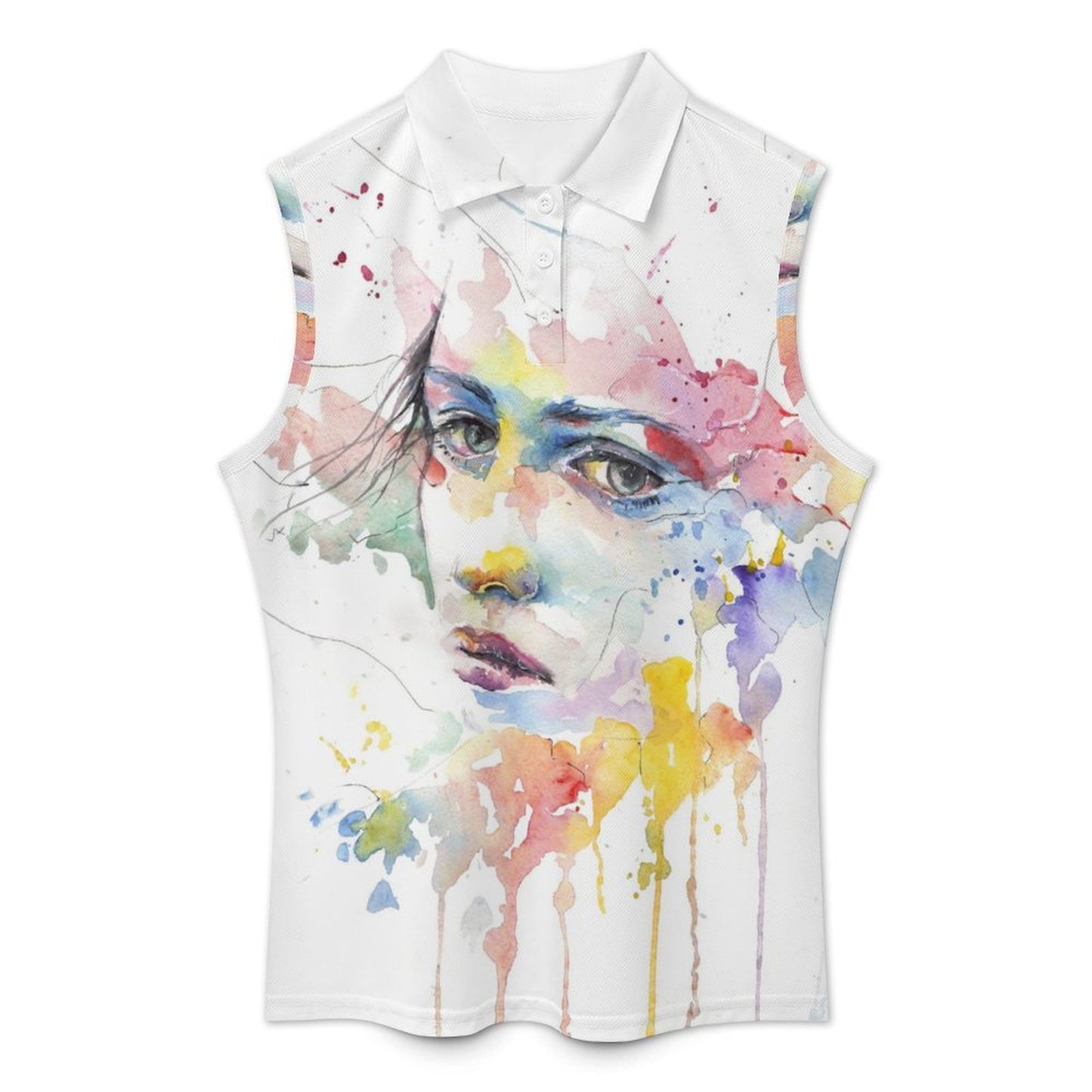 Custom Women's Sleeveless Polo | Personalized Mesh Golf Shirt