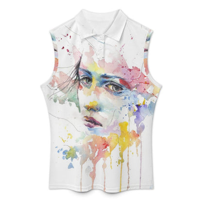 Custom Women's Sleeveless Polo | Personalized Mesh Golf Shirt