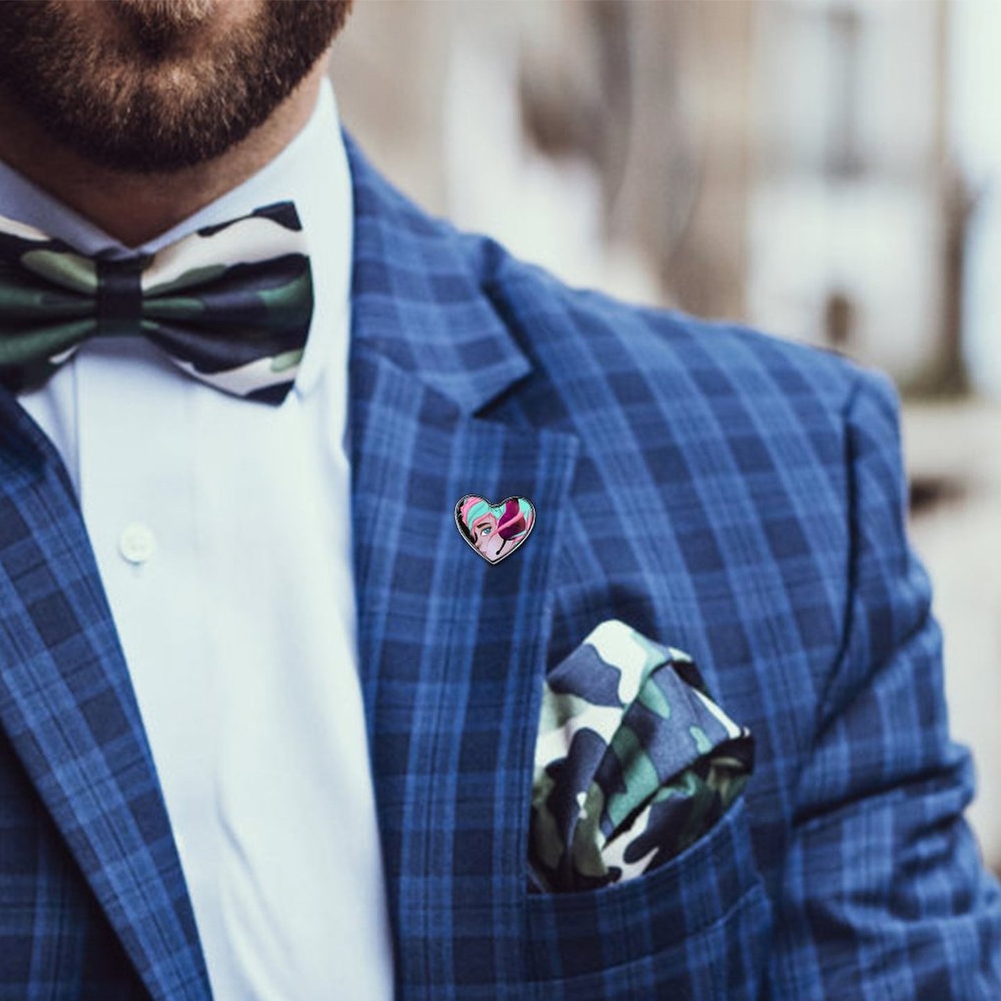 Custom Heart Shaped Photo Pin
