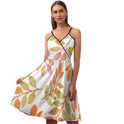 Custom Print Slip Dress Adjustable Straps | Deep V Bodycon Mini