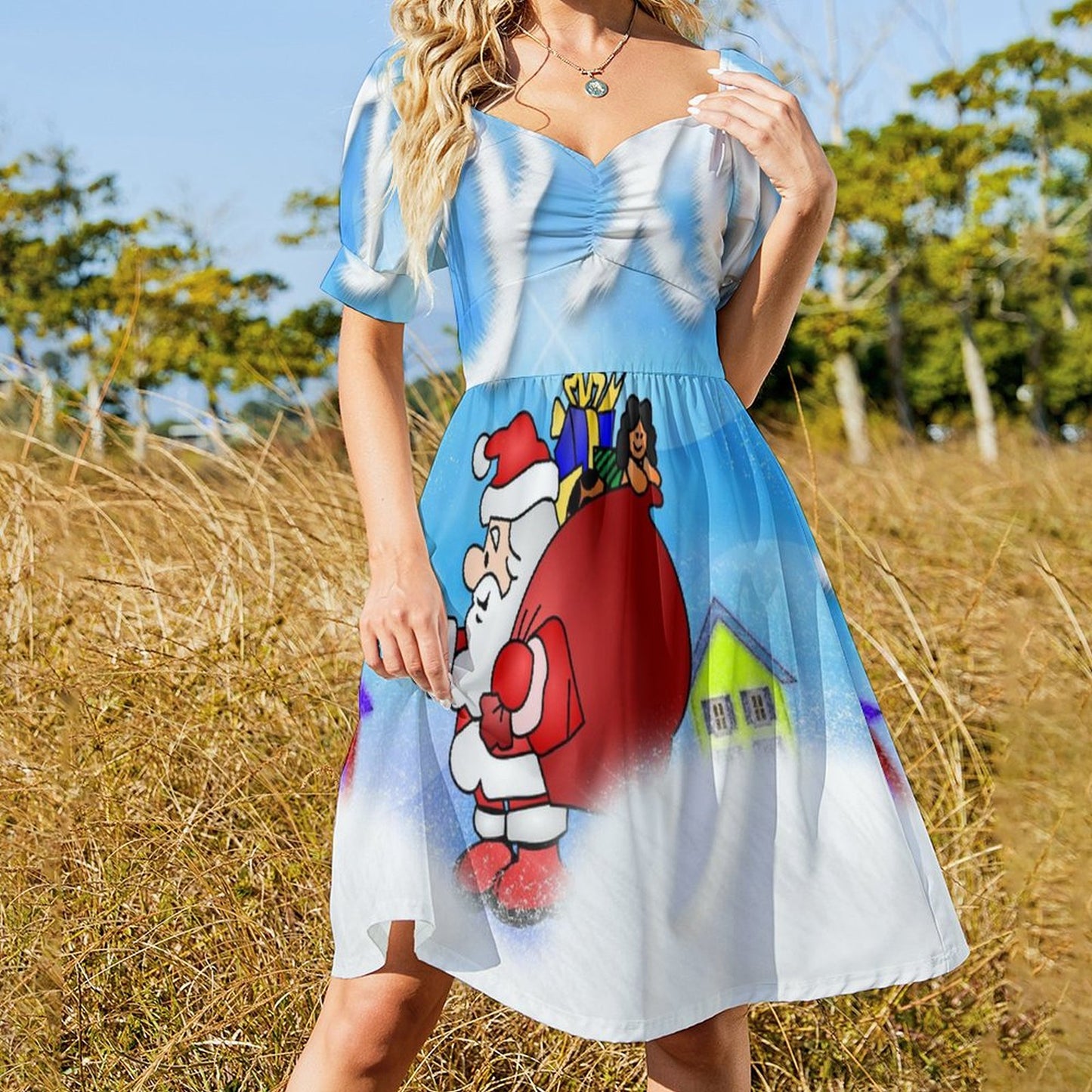 Custom Sweetheart Dress | Personalized Photo A-Line Mini Dress