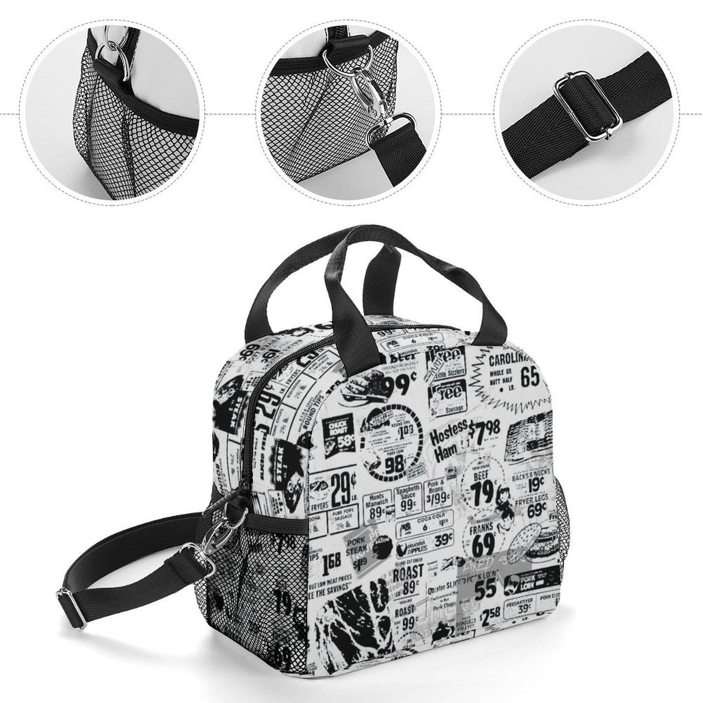Custom Insulated Crossbody Lunch Bag | Hands-Free Adjustable Tote