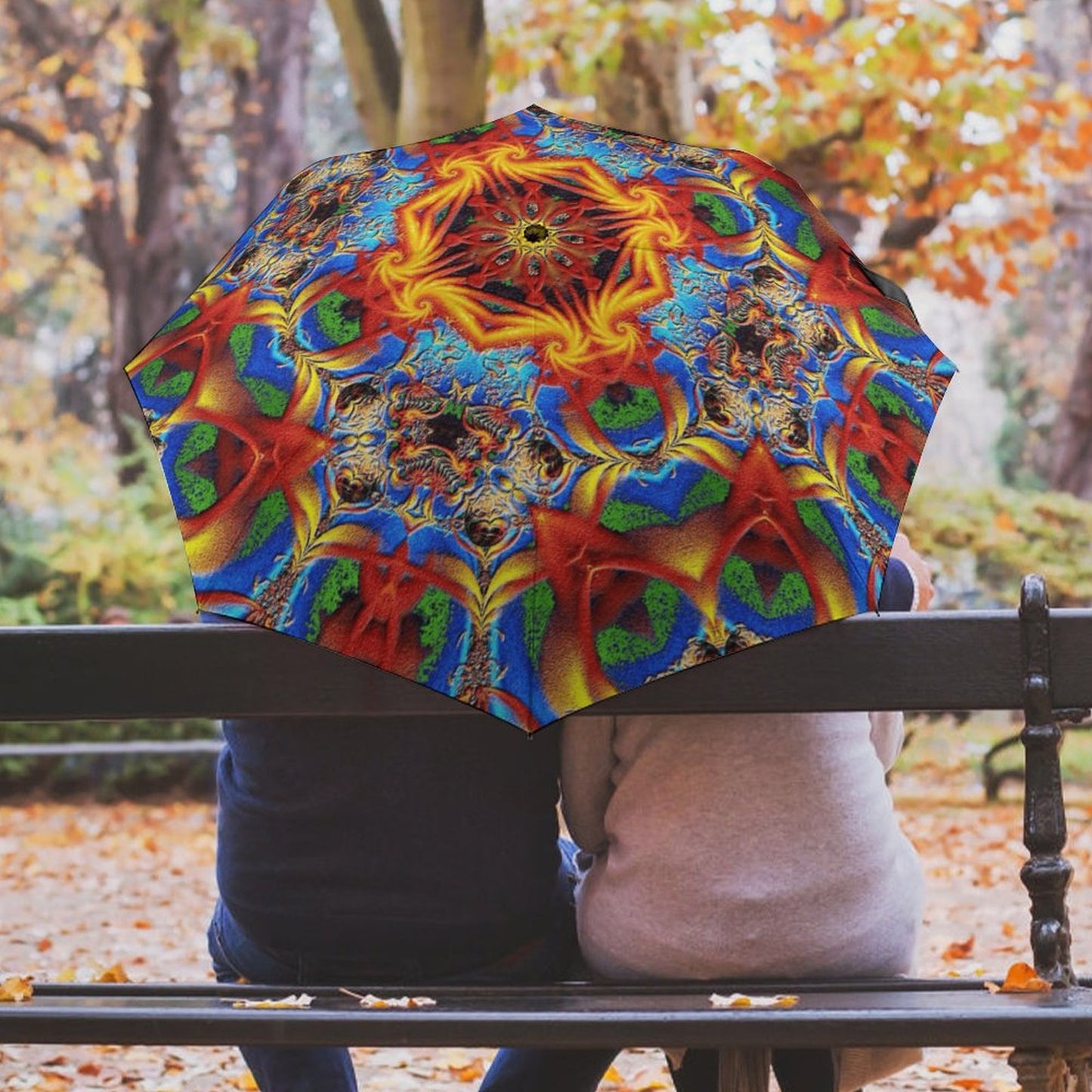Custom Print Tri-Fold Umbrella | Personalized Windproof Travel Umbrella