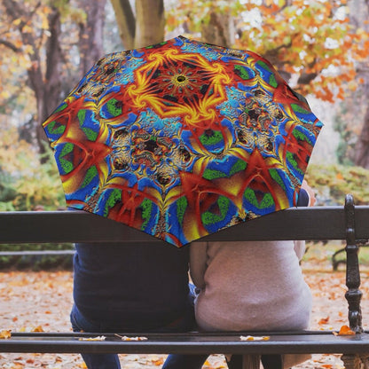 Custom Print Tri-Fold Umbrella | Personalized Windproof Travel Umbrella