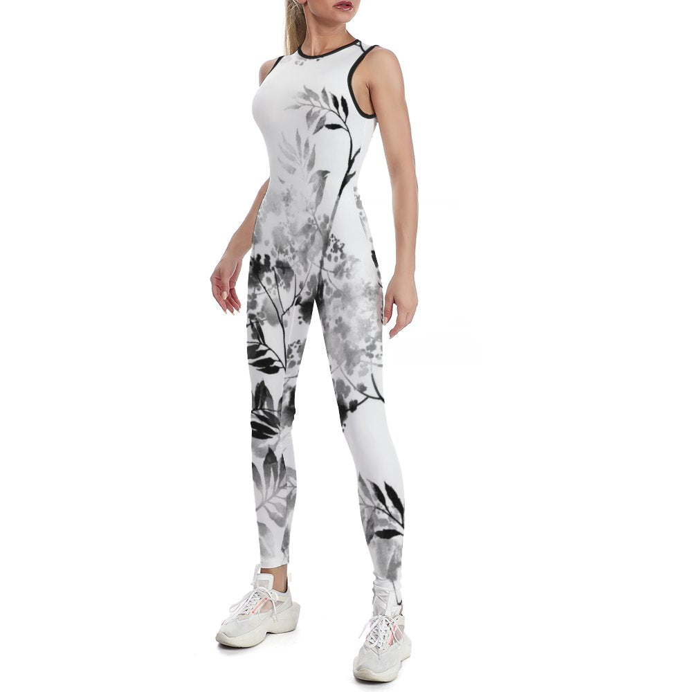 Custom Yoga Jumpsuit | Personalized Zip-Back One-Piece Training Unitard
