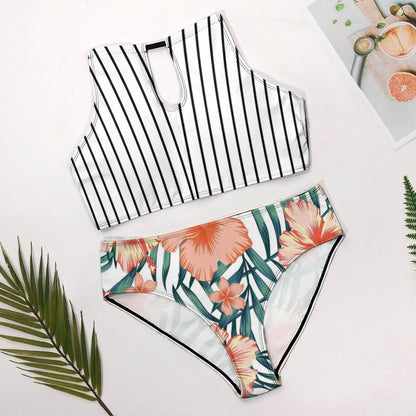 Custom Printed Halter Bikini Set