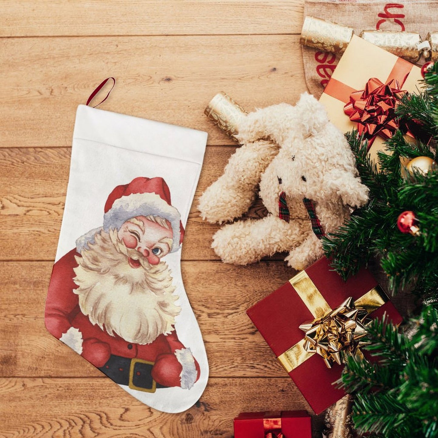 Personalized Christmas Stocking | Custom Photo & Text Design
