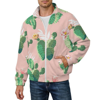 Men's Zip-Up Fleece Jacket with Custom Print Option