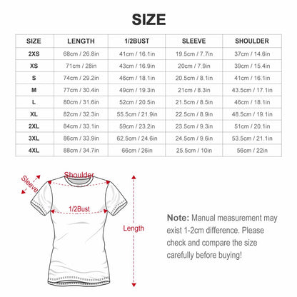 Women's Custom All-Over Print T-Shirt | Personalized 100% Cotton Tee