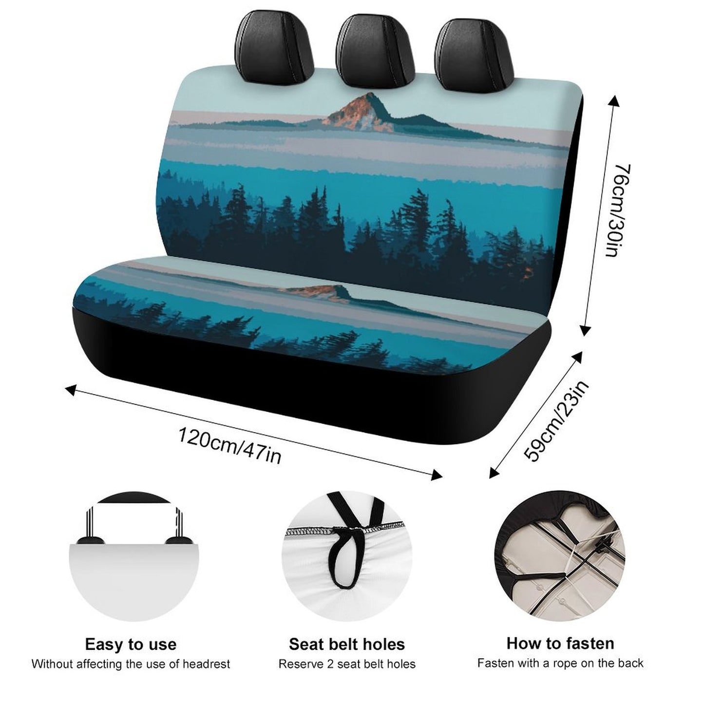 Custom Rear Seat Cover | Add Your Photos to Protect & Style