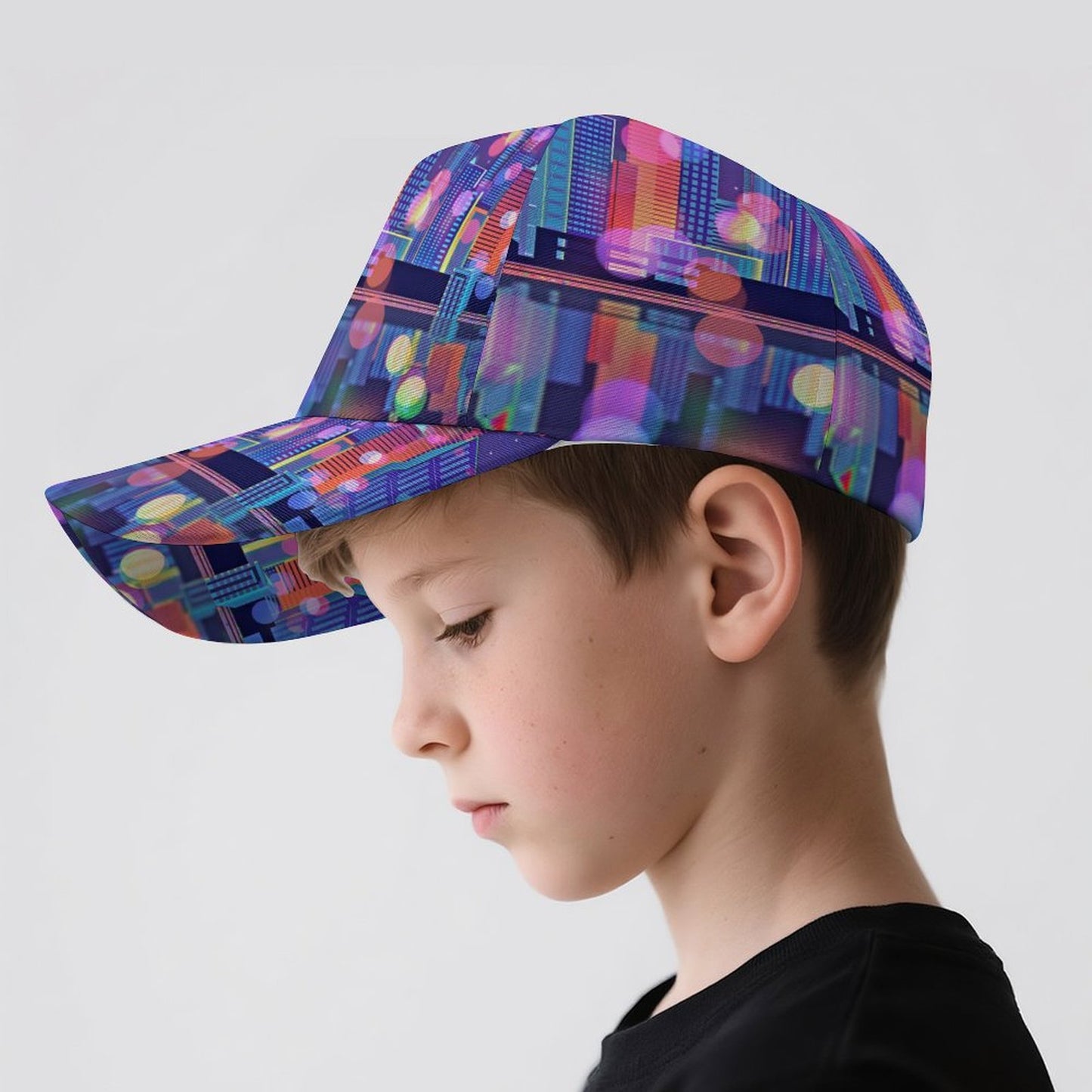 Design a Custom Kids Baseball Cap | Seamless All-Over Print