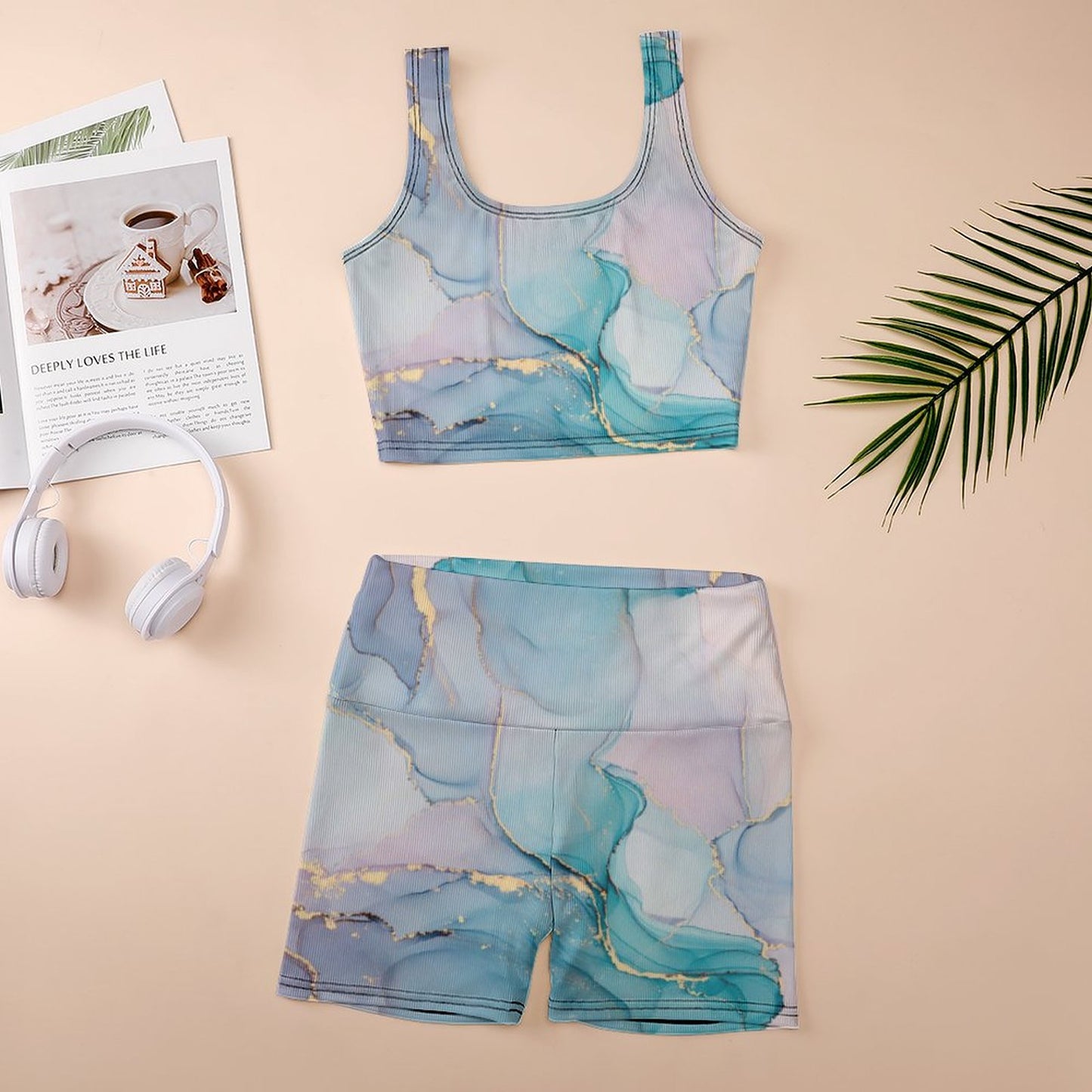 Custom Ribbed Yoga Set | 2-Piece Workout Outfit