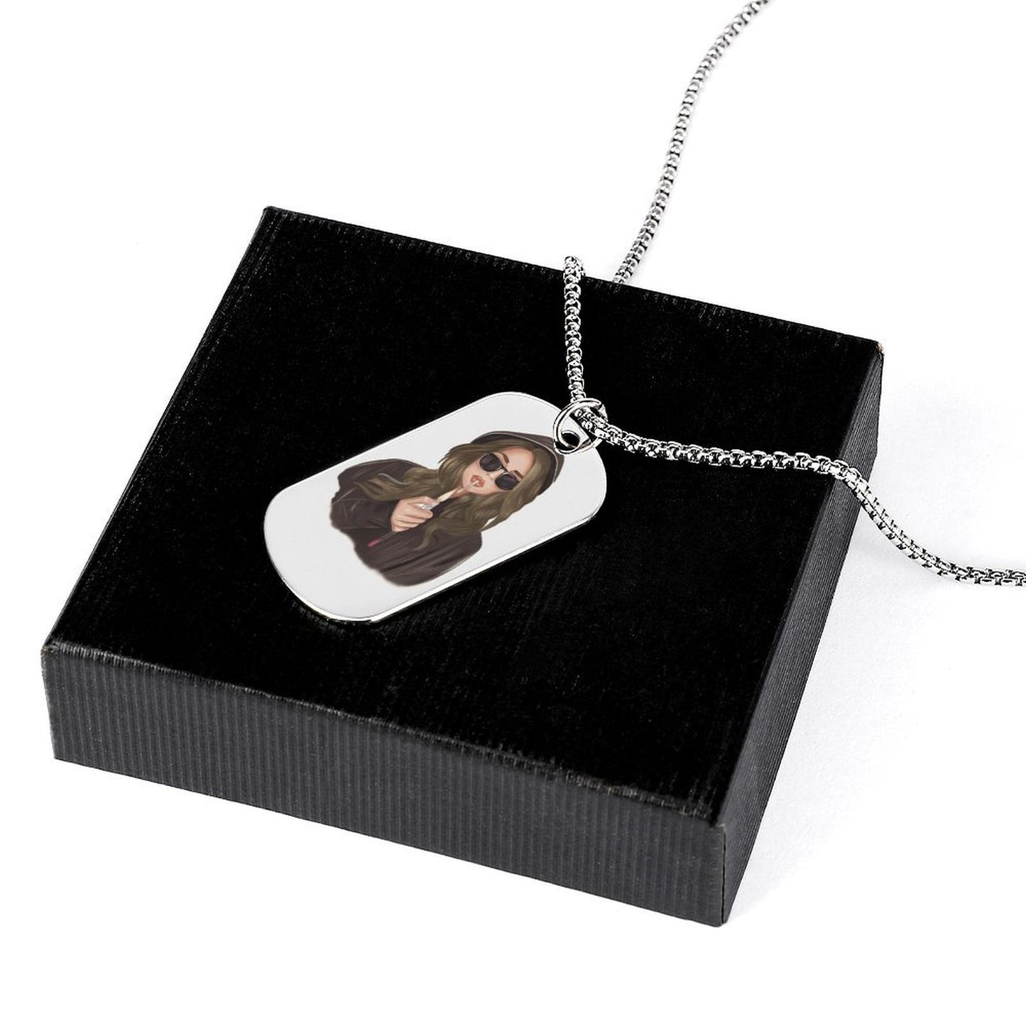 Custom Photo Dog Tag Memorial Necklace