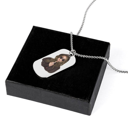 Custom Photo Dog Tag Memorial Necklace