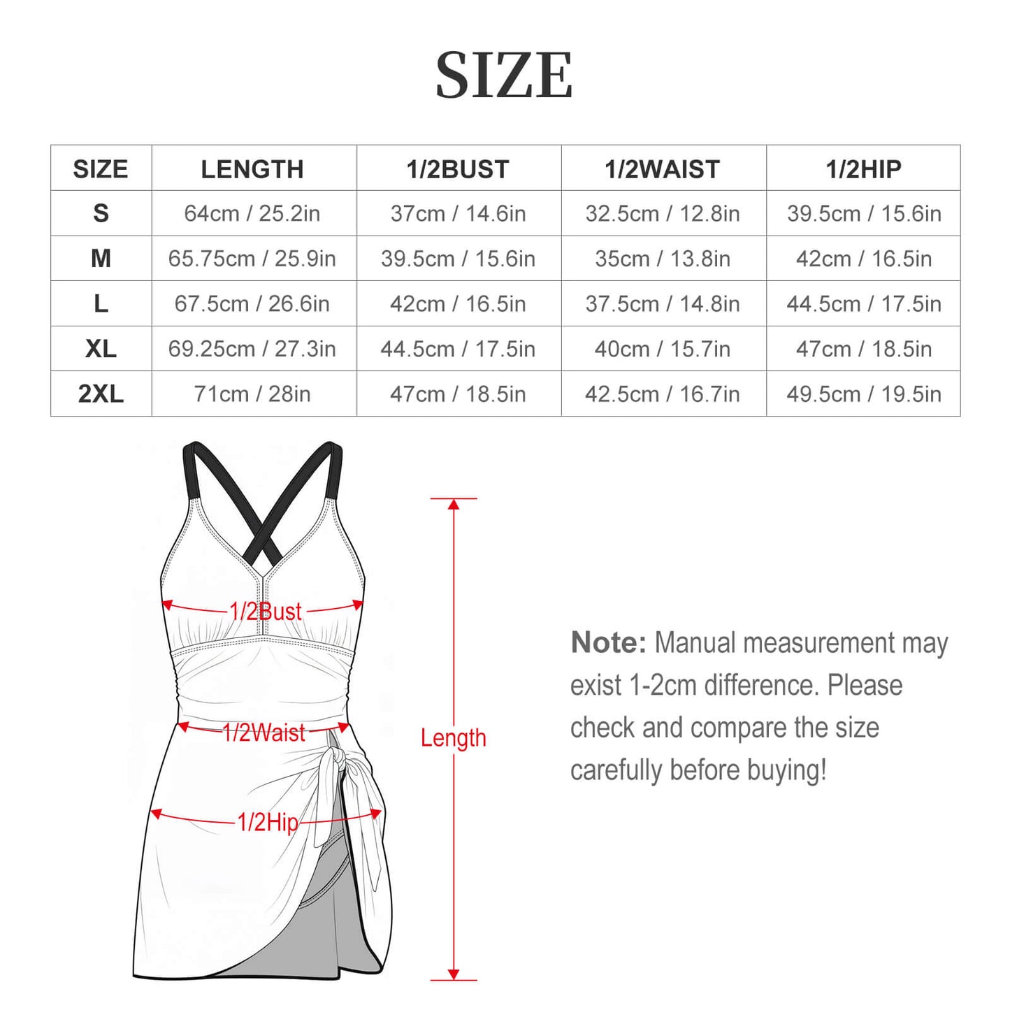 Women's Skirted One Piece Swimsuit with Tie Hem, Tummy Control and Custom Print