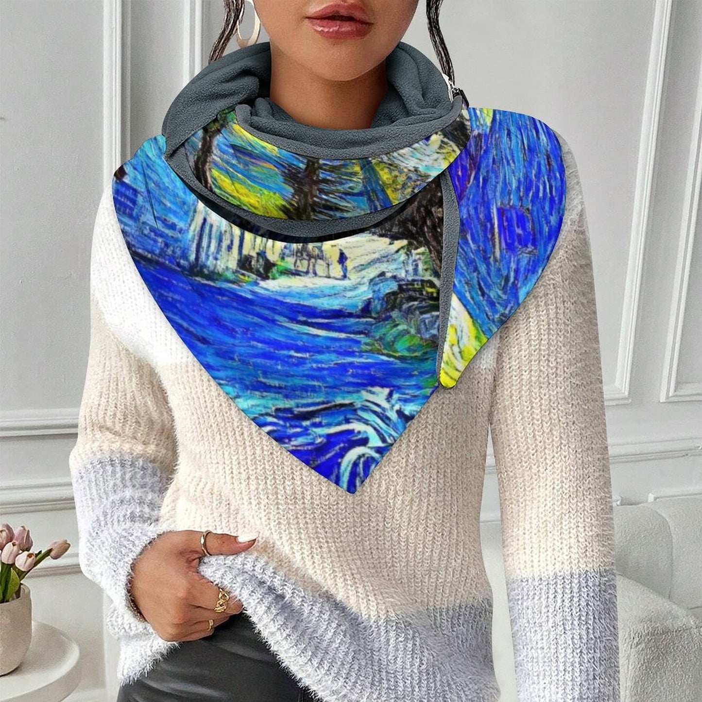 Custom Scarf in Brushed Milk Silk | Personalized Photo & Art Shawl