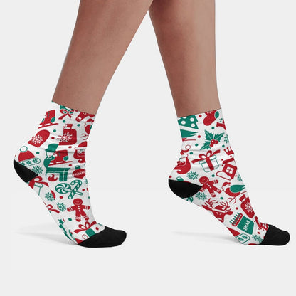 Custom Color Block Socks | Personalized w/ Black Heel & Toe