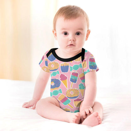 Custom Cotton Baby Romper with Personalized Print