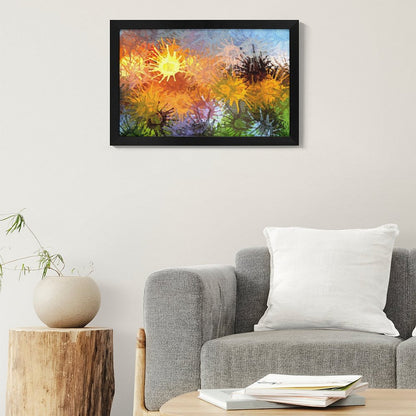 Custom Horizontal Framed Canvas | Black/Gold Frame Wall Art
