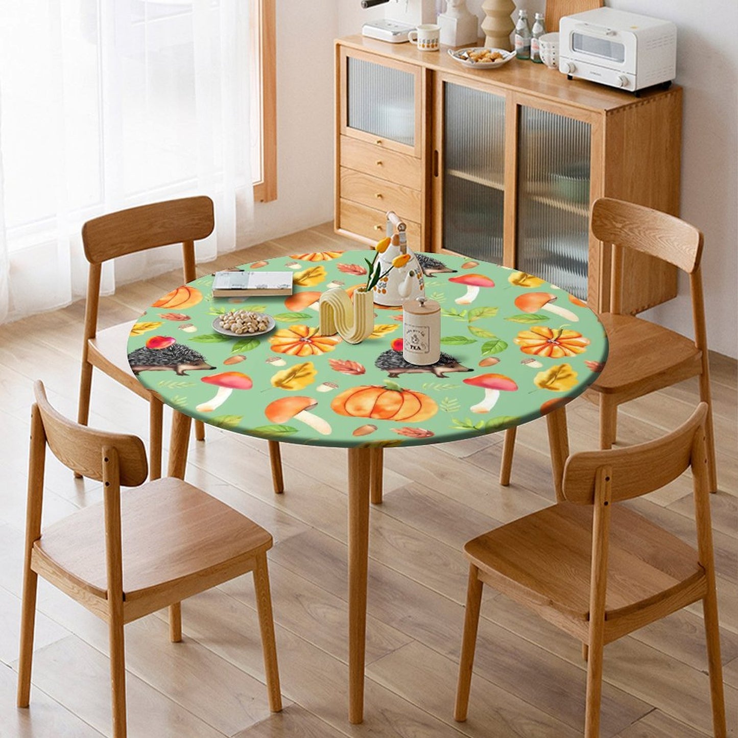 Custom Fitted Tablecloth | Personalized & Waterproof Round Cover