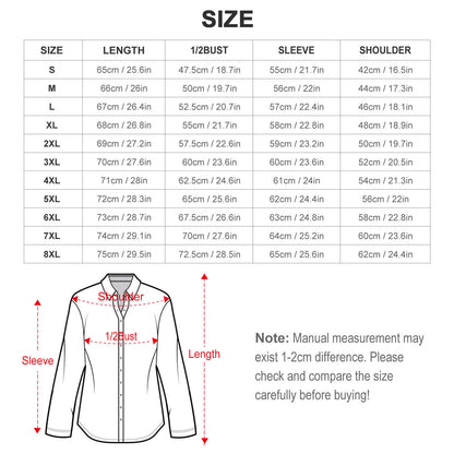 Custom Asymmetric Hem Long Sleeve Shirt | Plus Size S-8XL Artistic Top