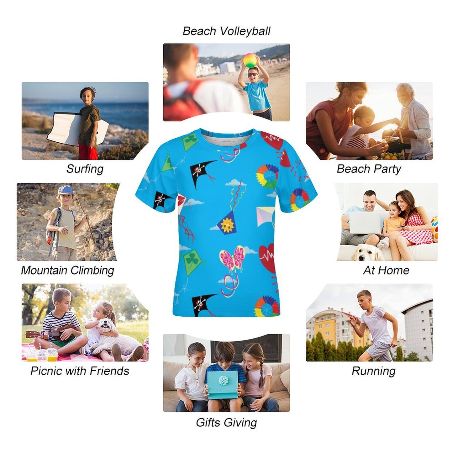 Custom All-Over Print Kids T-Shirt | Durable & Breathable Play Tee