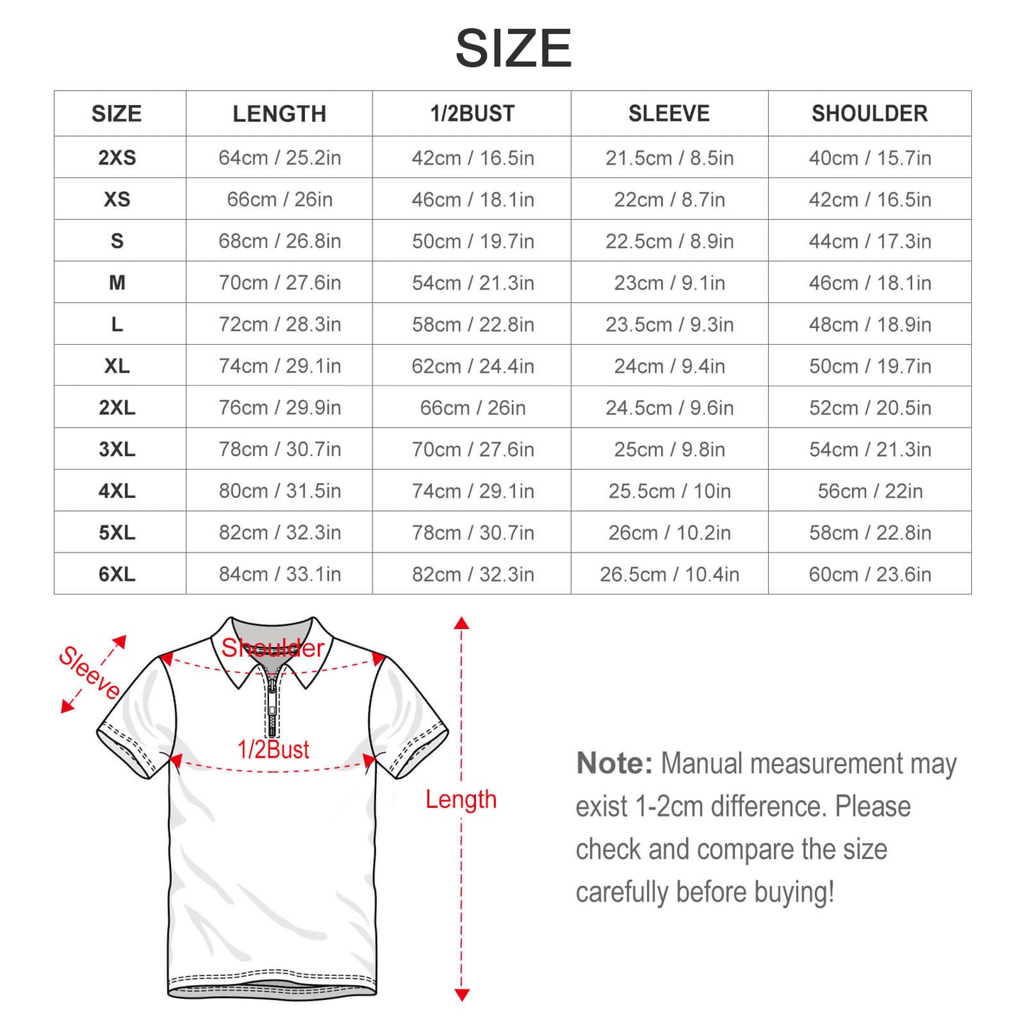 Custom Men's Cotton Zip Polo | All-Over DTG Printed Short Sleeve