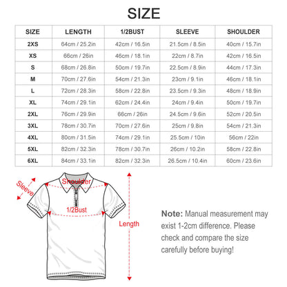 Custom Men's Cotton Zip Polo | All-Over DTG Printed Short Sleeve
