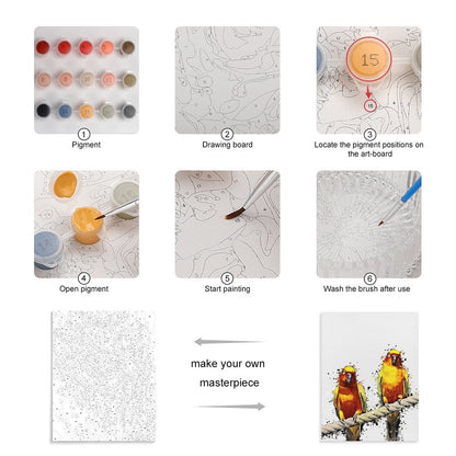 Custom Framed Paint by Numbers Kit | Vertical Photo to Art