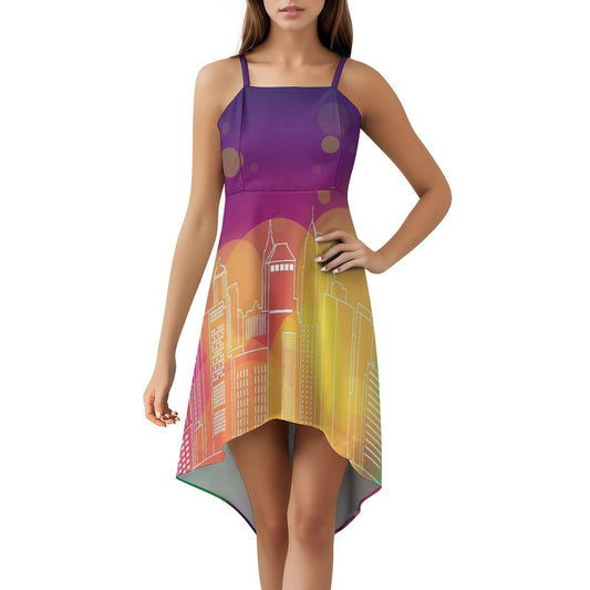Custom High-Low Dress | Personalized Photo Asymmetrical Fishtail Dress