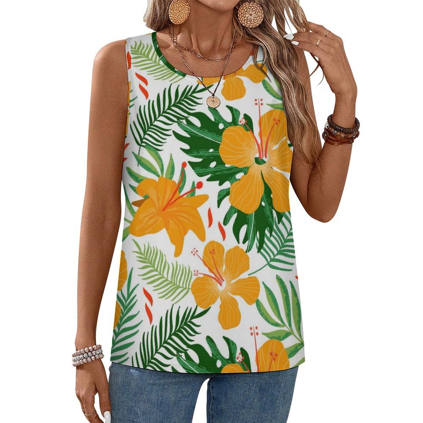 Custom Women's Milk Silk Sports Vest (SDS010) | Personalized Tank Top