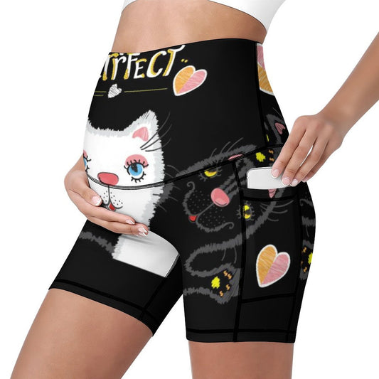 Custom Over-Belly Maternity Yoga Shorts with Deep Pockets