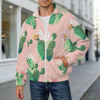 Men's Zip-Up Fleece Jacket with Custom Print Option