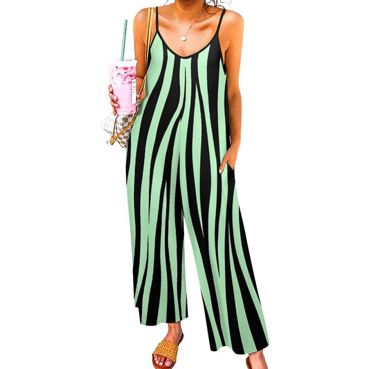 Custom Loose Fit Spaghetti Strap Jumpsuit | Casual Overalls