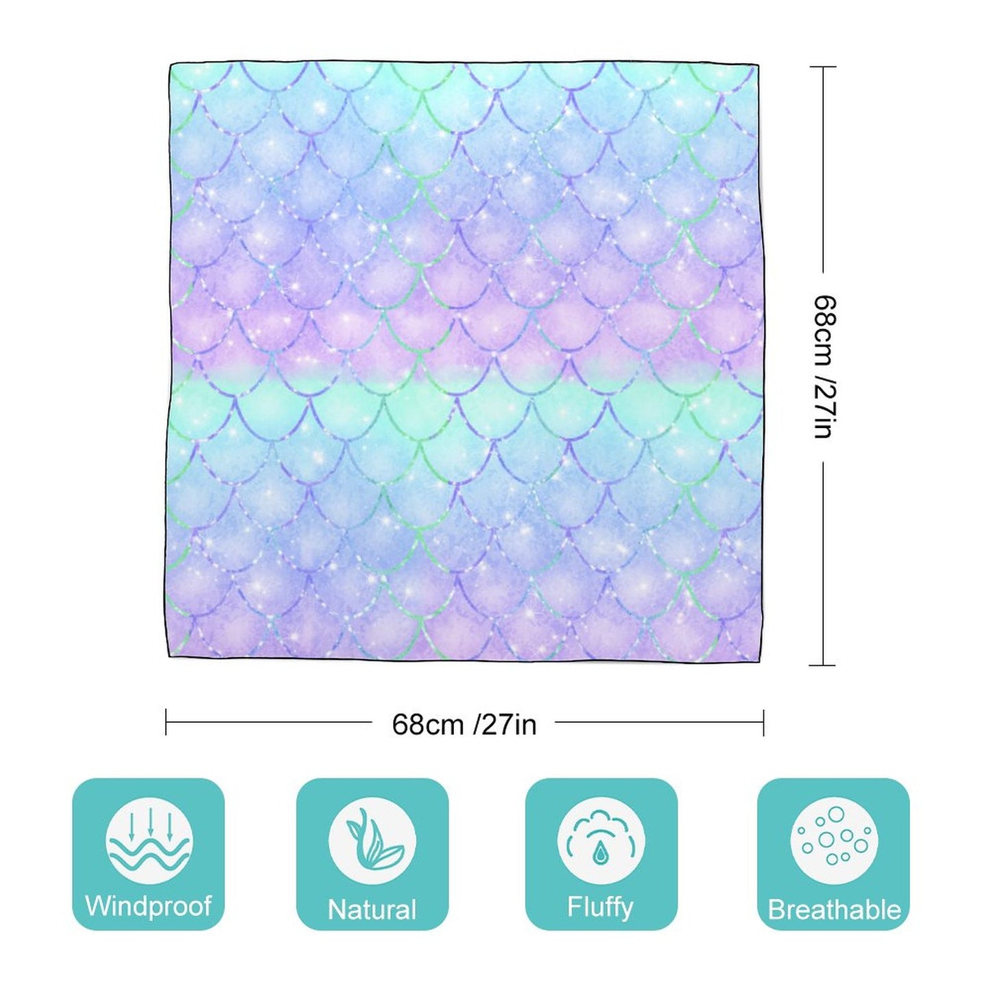 Custom Satin-Finish Square Scarf | Personalized Hair Bandana & Bag Ribbon