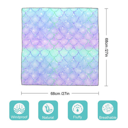 Custom Satin-Finish Square Scarf | Personalized Hair Bandana & Bag Ribbon