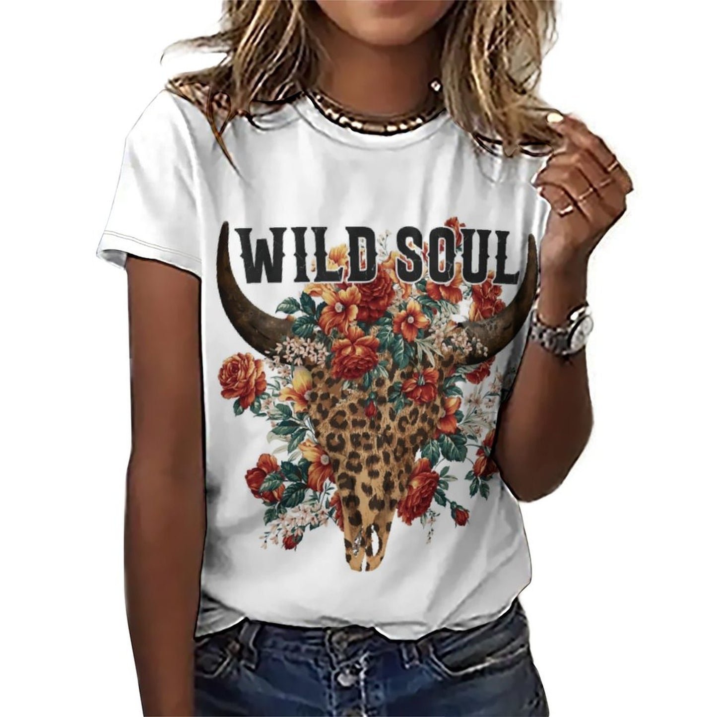 Custom Women's All-Over Print T-Shirt | Soft Cotton-Feel Fabric