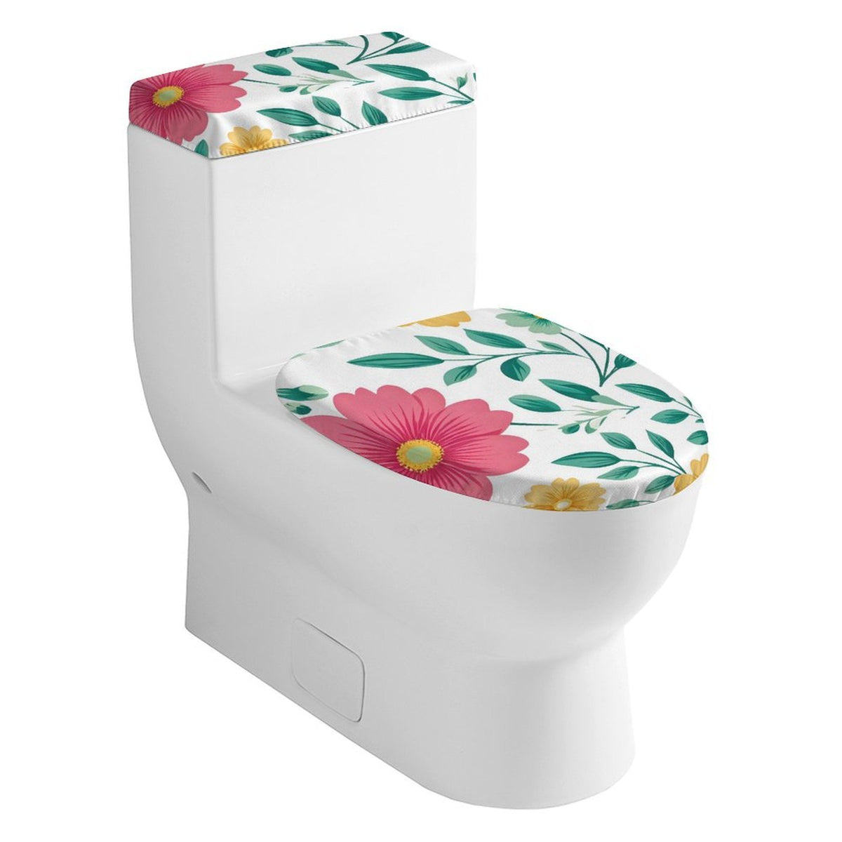 Personalized Toilet Seat Cover Set – 2-Piece Soft Polyester Bathroom Decor
