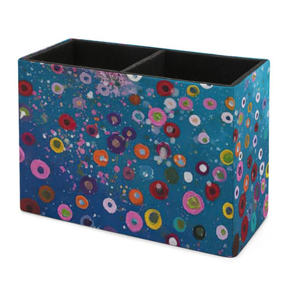 Custom Leather Pen Holder | Personalized Desk Organizer for Office