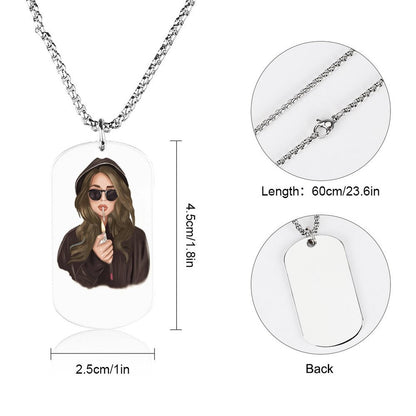 Custom Photo Dog Tag Memorial Necklace