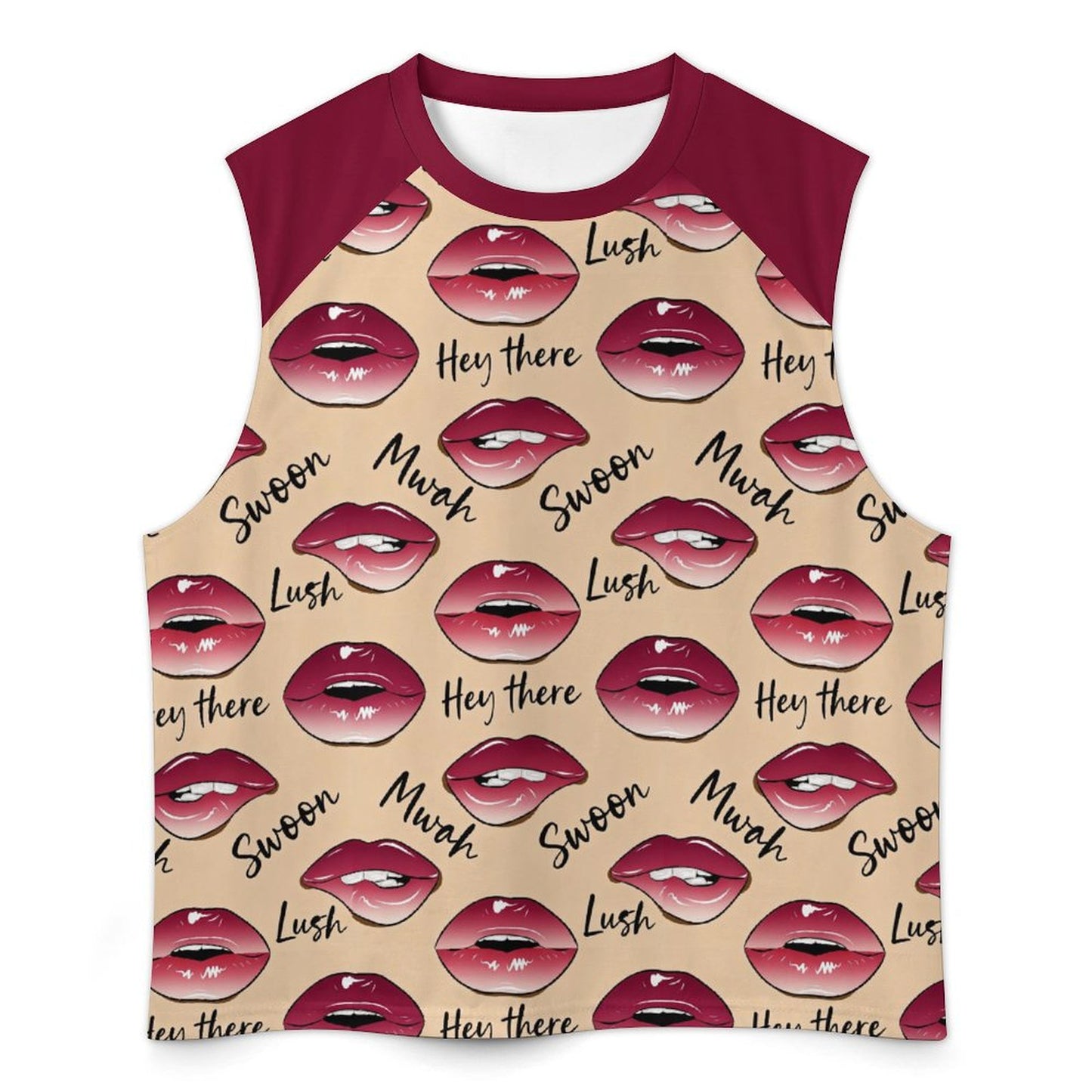 Custom Printed Color-Block Raglan Muscle Tee