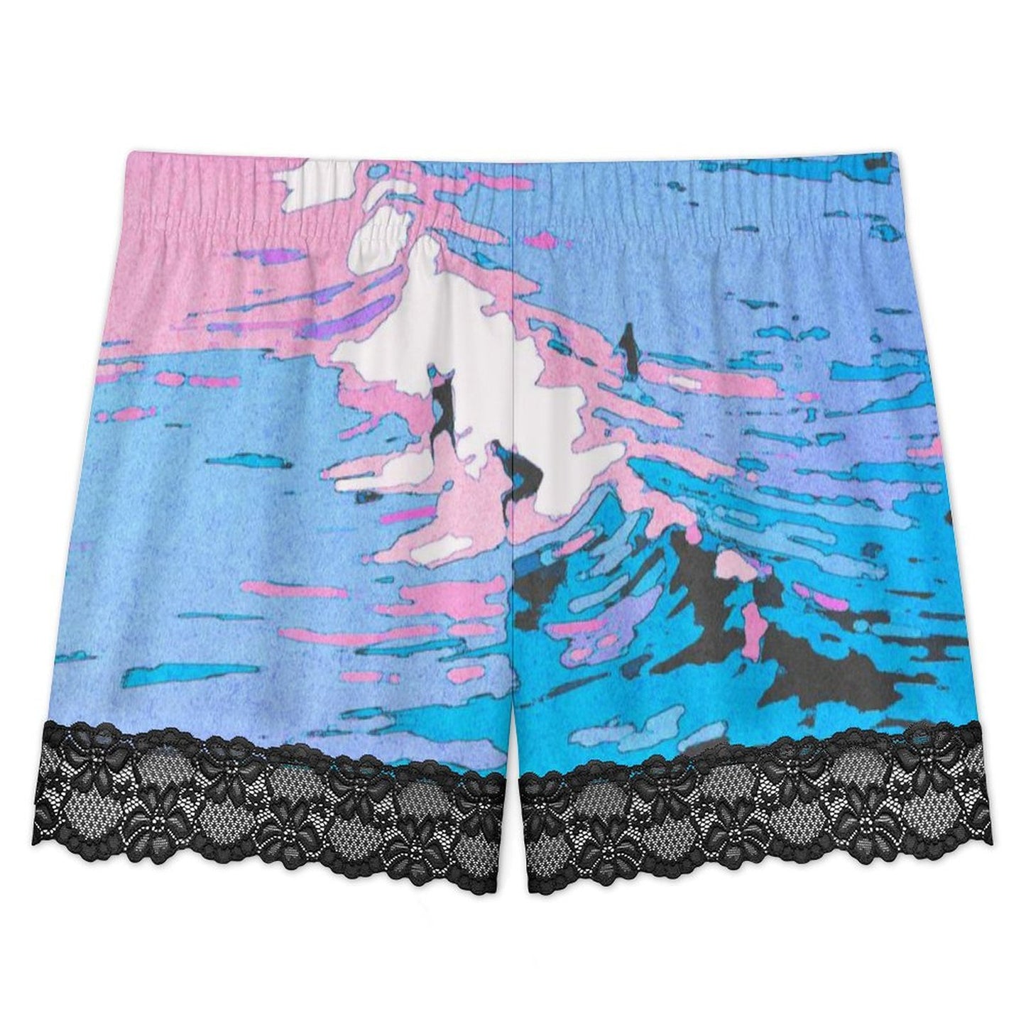 Custom Lace Trim Cami and Shorts Pajama Set for Women — XS to 2XL