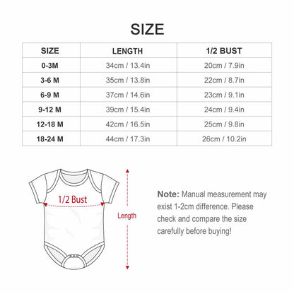 Custom Cotton Baby Romper with Personalized Print