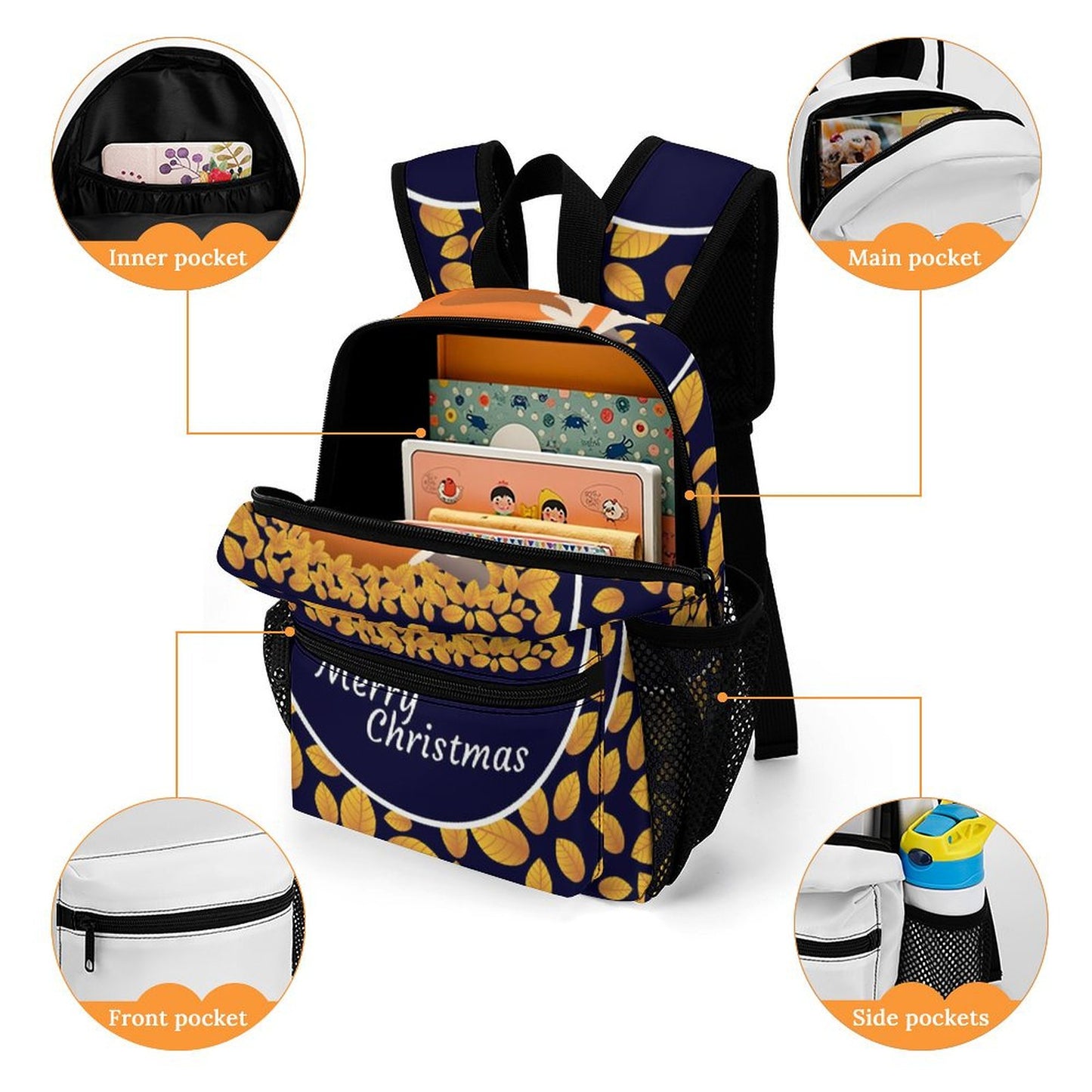 Personalized 13-inch Kids Backpack | Custom Full-Print School Bag