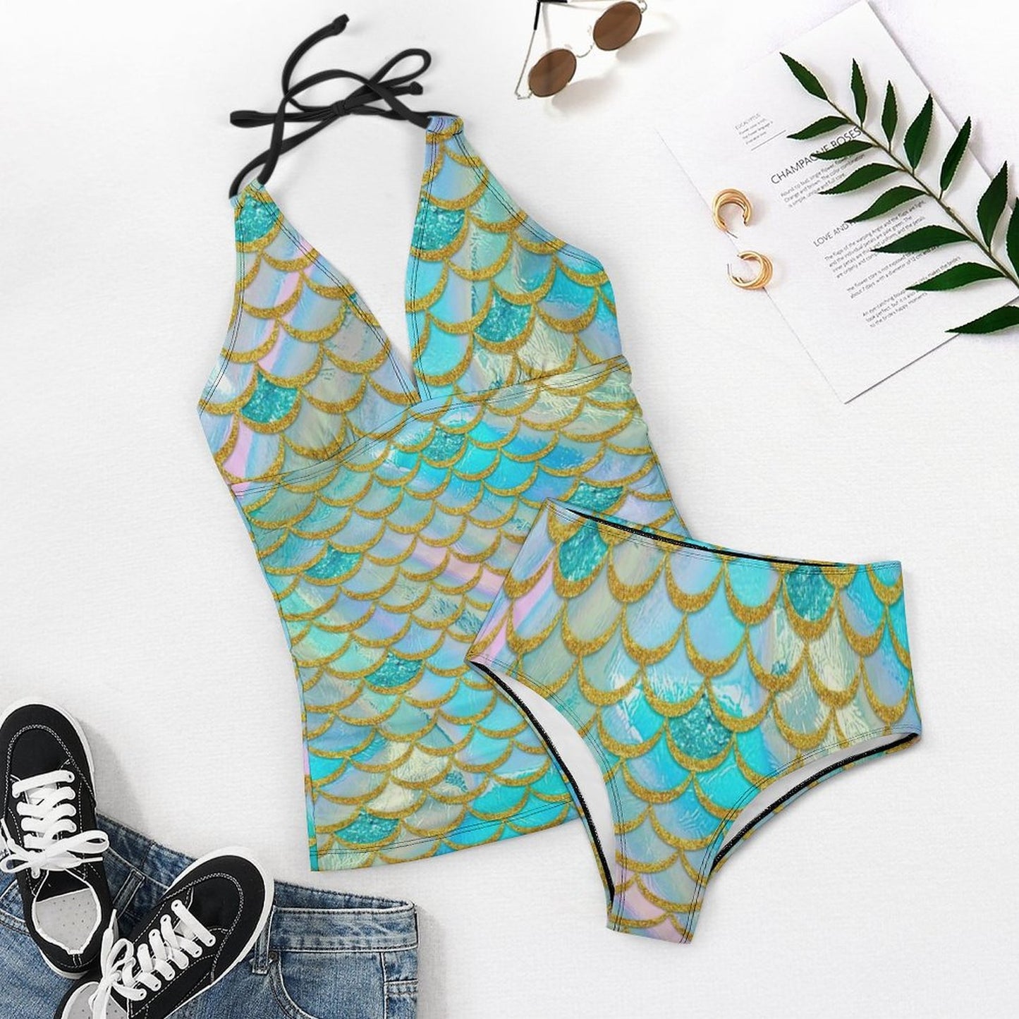 Custom Loose Fit Tankini Set | Modest Tummy Control Swimwear